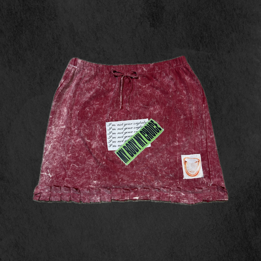 Upcycled T shirt Skirt